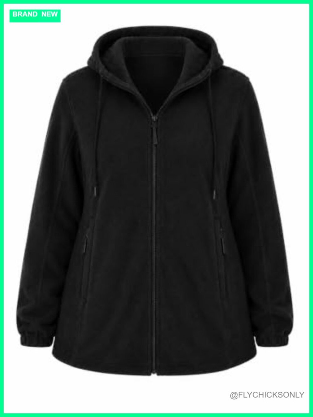 Plus Size Fleece Jacket Hoodie Zip Up Lightweight Warm Coat